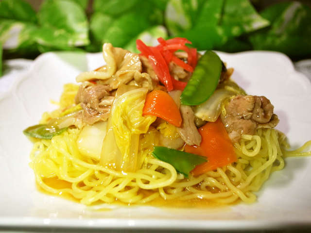 レンジで簡単♪ あんかけ焼きそば